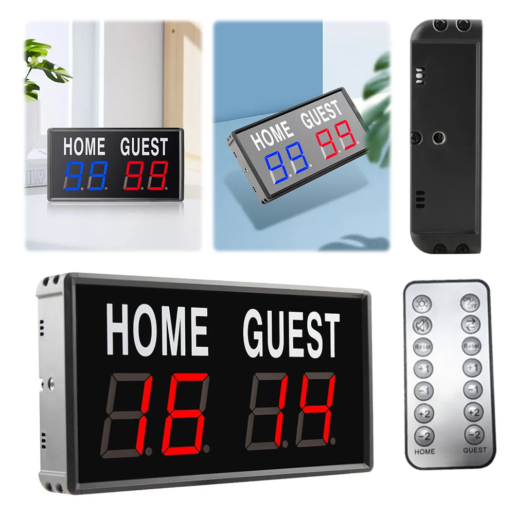 LED Digital Scoreboard Tabletop Score Keeper Sores 0-99 Portable Electric Scoreboard for Basketball Ping Pong Baseball