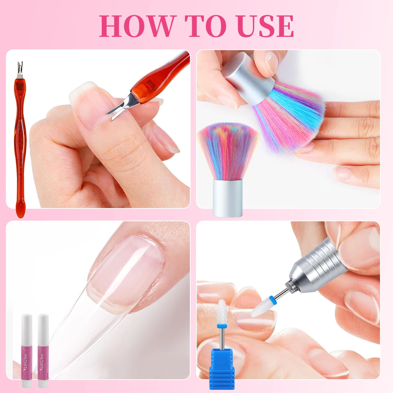 Profesjonalny zestaw do manicure i zdobienia paznokci z brokatem dla początkujących - kompletny zestaw do manicure