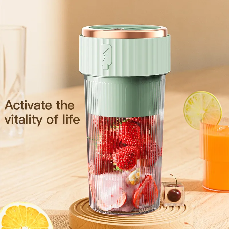 450ml Juice Blender 6 Blades Portable Fruit Juicer Blender Rechargeable Juice Extractor Mini Speed Blender