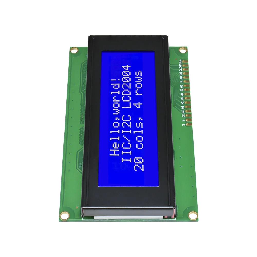 LCD2004 IIC/I2C جهاز مراقبة بشاشة إل سي دي 2004 20X4 5 فولت حرف أصفر أزرق شاشة الخلفية LCD2004 IIC I2C لاردوينو شاشة LCD
