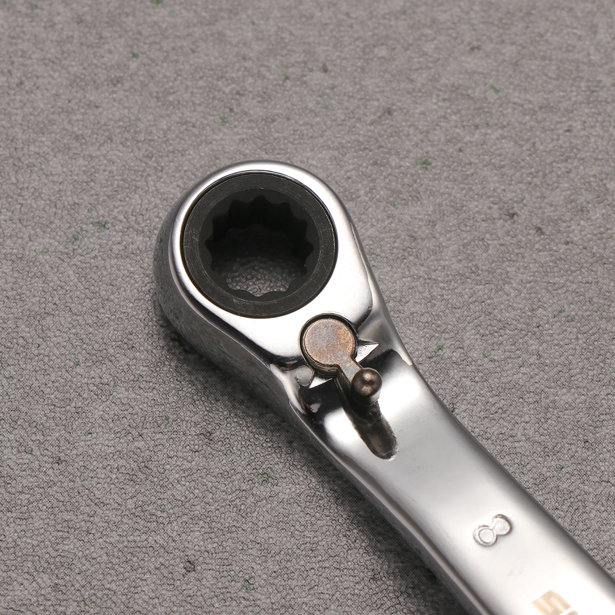 

12Mm Two-Way Ratchet Wrench Steel Durable Hard Professional Home Use Emergency Car Repair Tool Quick Release Round Head Ratchet