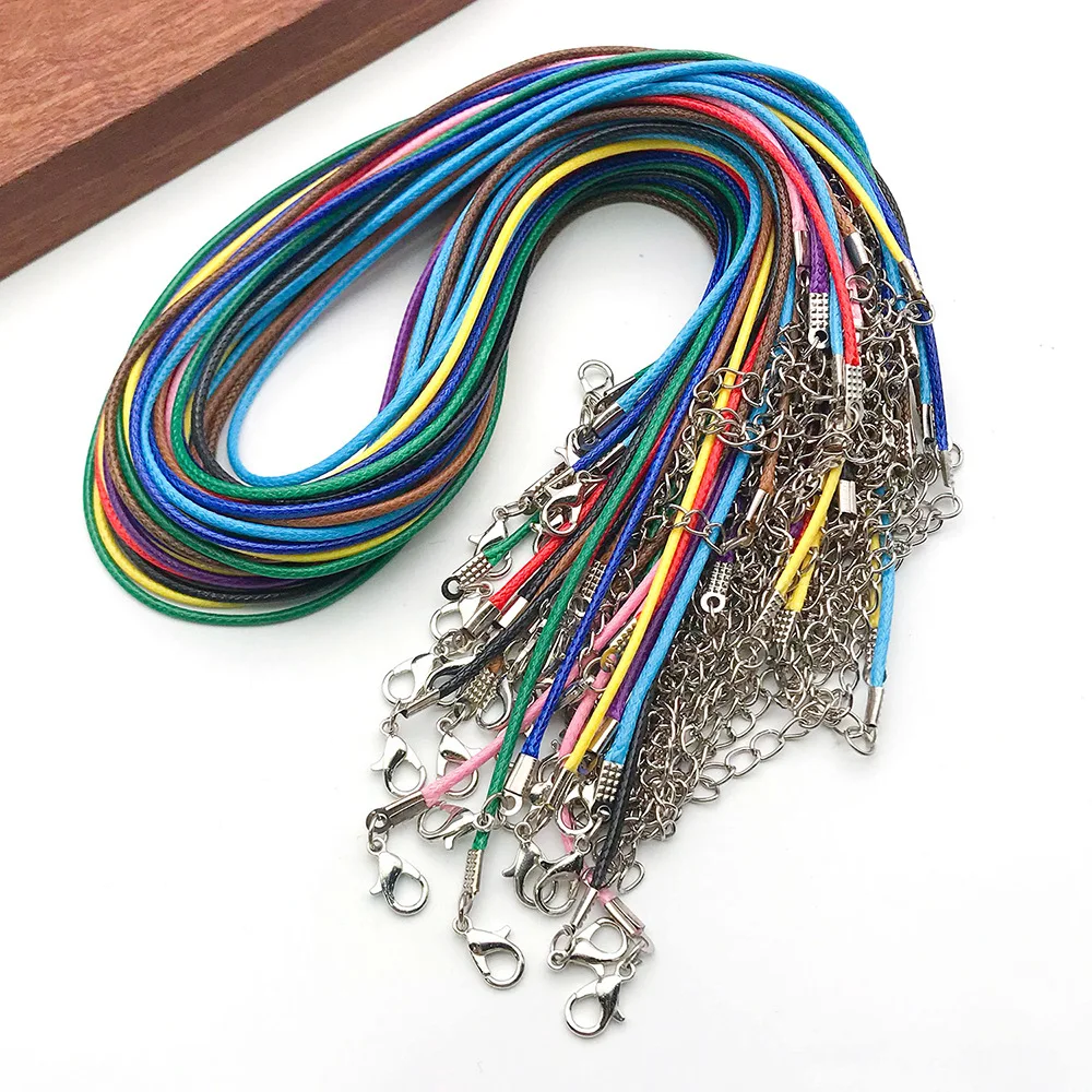 10Pcs/Lot Mixed Color High Quality Weave Leather Rope PU Chain DIY for Necklaces Making Jewelry Findings Wholesale