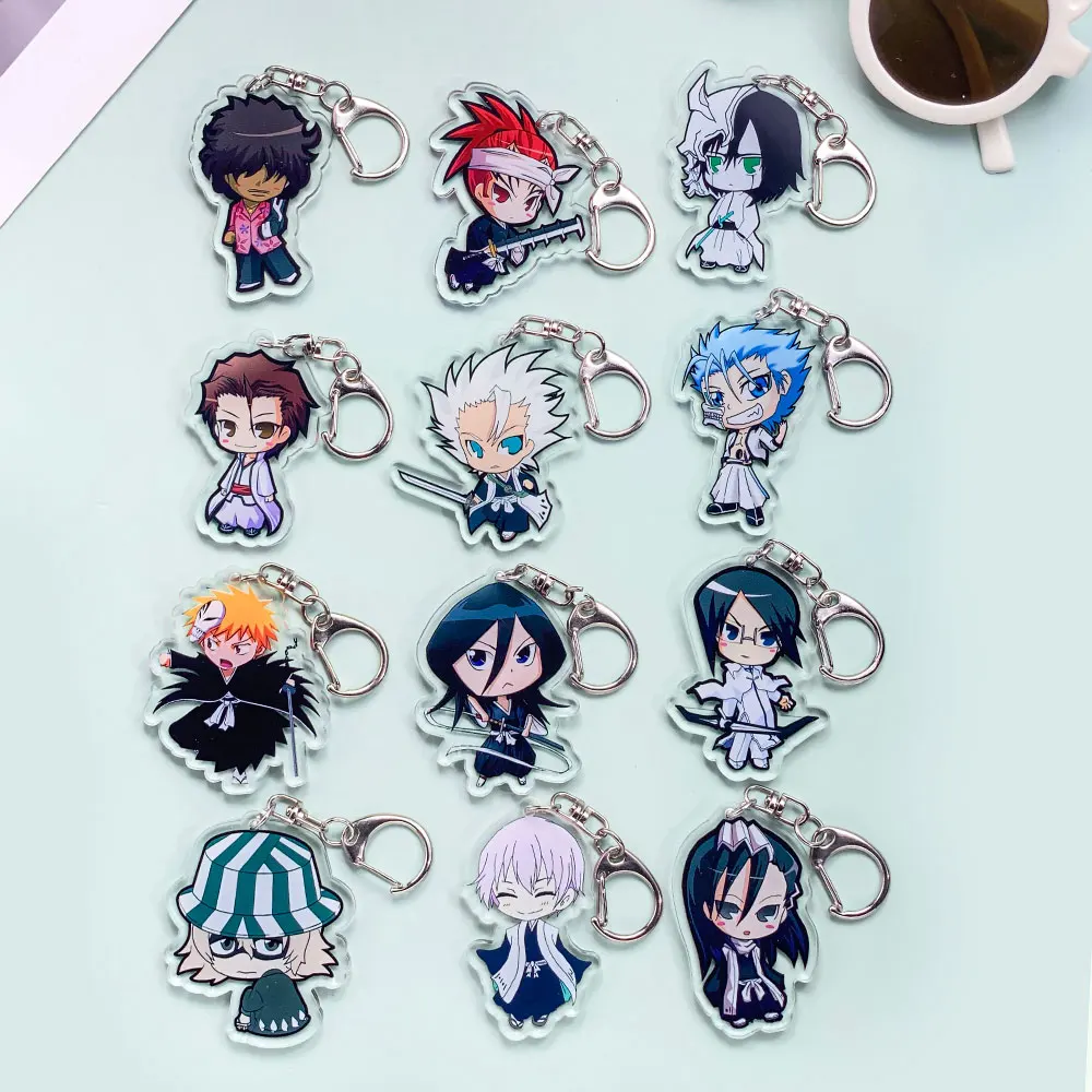 12pcs-chaveiro-de-acrilico-anime-bleach-acessorios-criativos-para-carro-charme-divertido-para-bolsa-porta-chaves-fofo-pingente-para-mochila