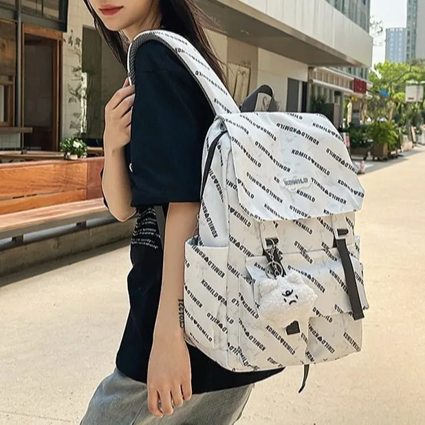 

Campus Junior High School Trendy High School College Student Sports Style Simple Backpack For Women