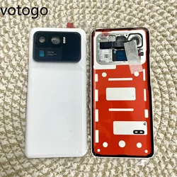 Rrpair For Xiaomi Mi 11 Ultra 5G 11U Rear Back Cover Glass Battery Lid Door Case Housing + Camera Lens M2102K1G Replacement