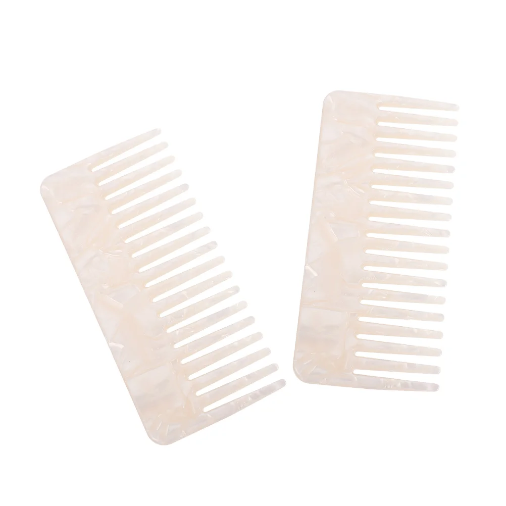 

2pcs Anti Curl Tooth Curly Teasing Women Tooth Combs For Women Styling Travel Acetate Wet Comb Shower Comb Sheet