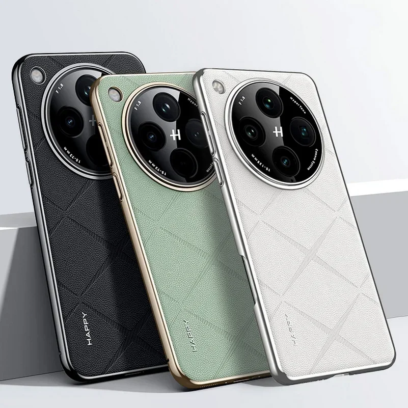 Luxury Electroplate Phone Case for OPPO Find X8 Pro Protective Case Leather Shockproof Plating Back Cover for OPPO Reno13 Pro 5G