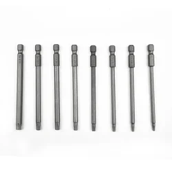 Torx Screwdriver Bit 100mm Magnetic Head Drill Bit Hex Shank T8/T10/T15/T20/T25/T27/T30/T40 Electric Bit Driver Tool