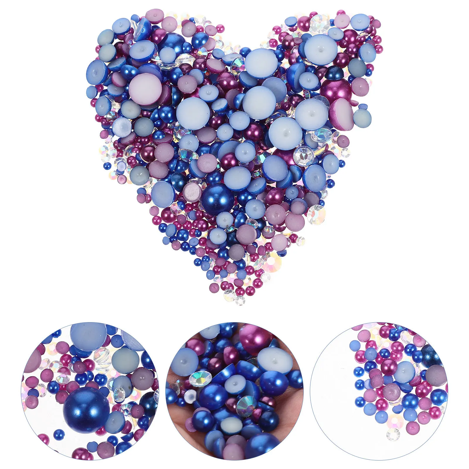 

1 Bag Imitation Pearl Nail Charms Flatback Resin Pearls Half Pearls Multi-Function Nail Art DIY Manicure Decoration Phone Case