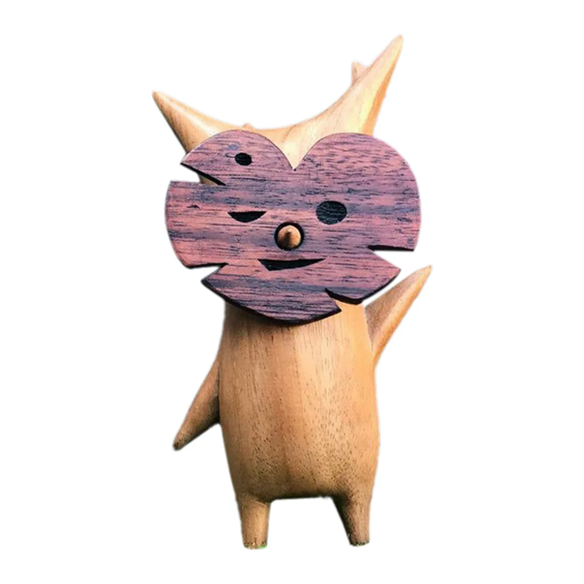 

Korogu Family Wooden Grain CA26Kts Decoration New Funny Expression Resin Material Carving Home Decor-B