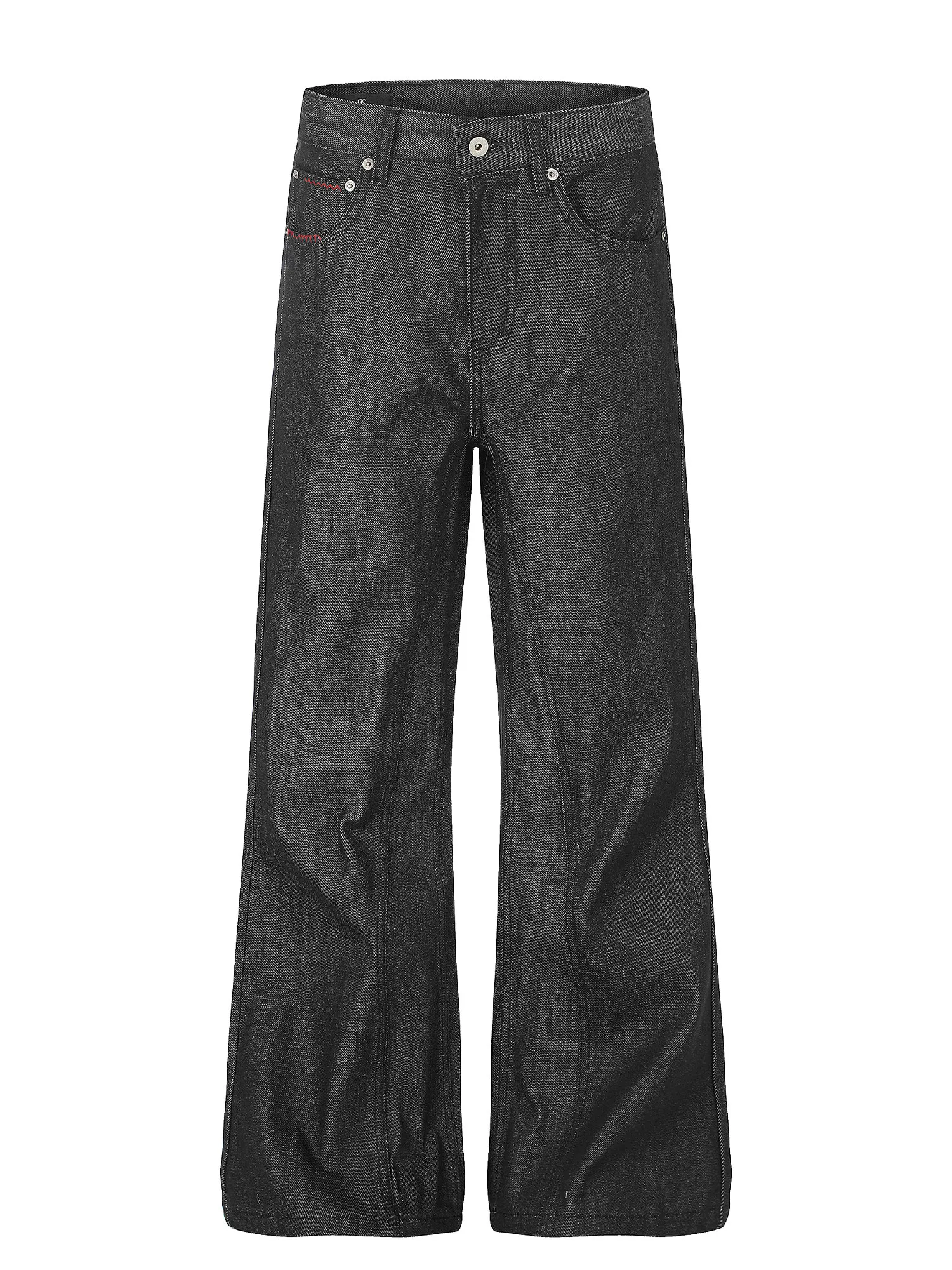 American High Street Vintage Hand Sewing Line Original Jeans Men's Design Sense Straight Leg Long Pants Trendy Jeans