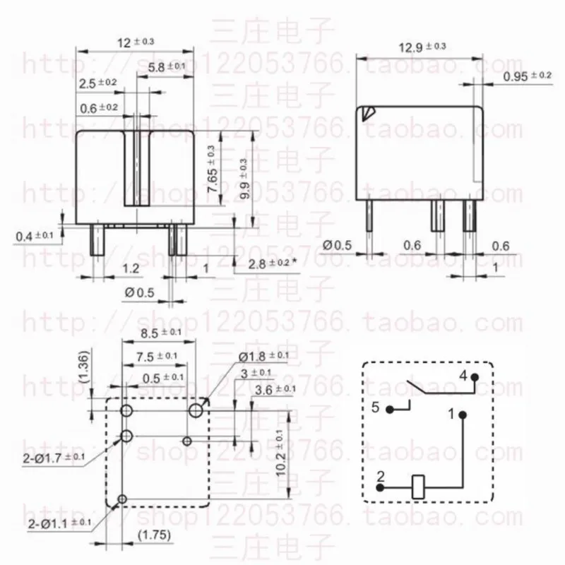 V23086-C1021-A502 KC-1A-12V Relay image 2