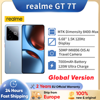 realme GT 7T Smartphone 5G 2025 New MediaTek 8400-MAX 7000mAh Titan Battery 120W Ultra Charge 6.8'' 120Hz Display Global Version