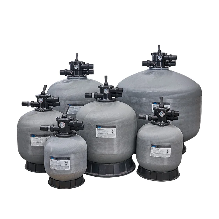 Fiberglass Sand Filter Swimming Pool Filtration Equipment With Water Pump And Ladder