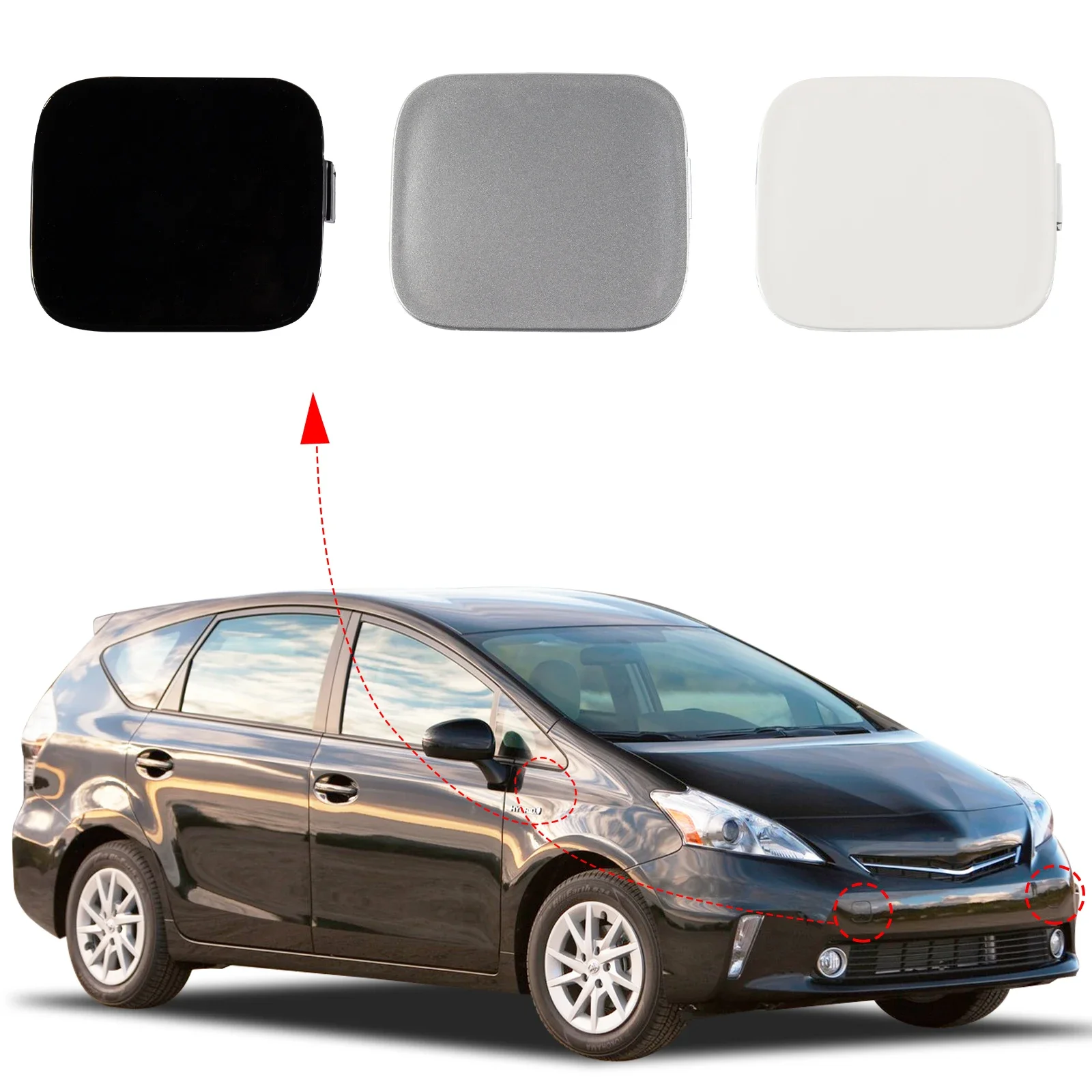 

Передний бампер OLANGDA, крышка фаркопа, буксировочная проушина для Toyota Prius V 2012 2013 2014 52128-47902 52127-47902