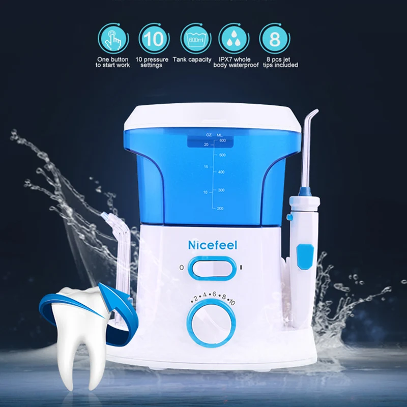 Electric 600ML Large Water Tank Water Dental Flosser Irrigator Portable Jet floss Teeth Whitening Cleaning Cleaner For Oral Care
