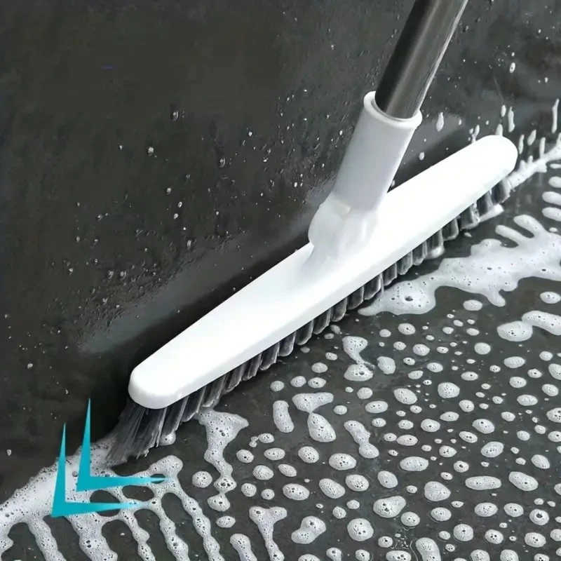 Long Handle Hard Bristle Floor Scrub Brush No Dead Corner Design Sturdy Cleaning Brush Tub Tile Grout Gap Washing Deep Cleaning