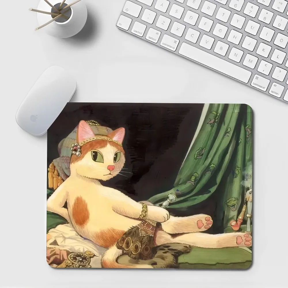 Claude Monet Van Gogh Funny Cat Art DIY Table Mat Student Mousepad Computer Keyboard Pad Games Pad Desk Mat for PC Mouse Carpet