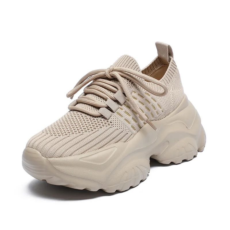 

Новые летние женские вязаные туфли, туфли с дышащей сеткой, повседневная спортивная обувь.