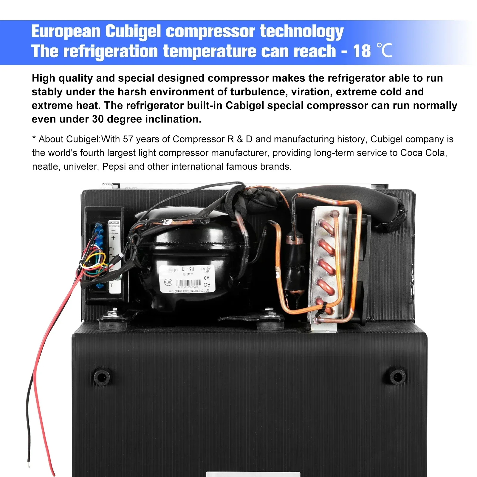 80L 12V/24V Yacht Fridge Professional Corrosion Protection Cover Refrigerator