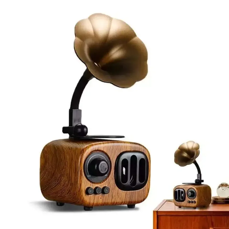 

Creative Retro Wireless Gramophone Bluetooth Speaker Audio Stereo Support TF Card Home MusicGift Phonograph Bluetooth Speaker