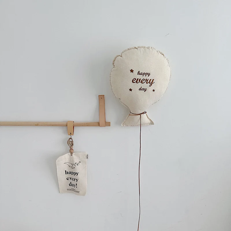 Newborn Baby Balloon Pillow Wall Hanging Ornaments Letters Infant Embroidered Decorative Pillow Baby Bedroom Decor Home Decor