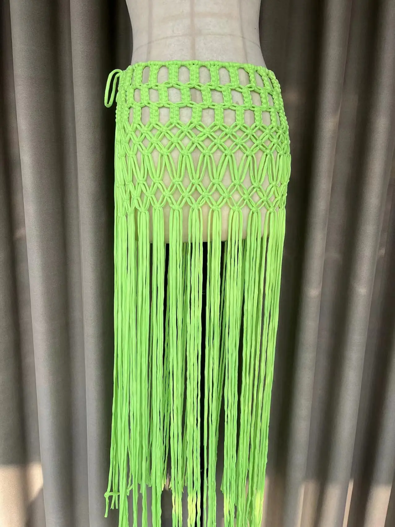 Beachapche 2025 Summer Tassel Macrame  Fringed Skirt Women Sexy  Bikini Ladies Push Up Beachwear Holiday