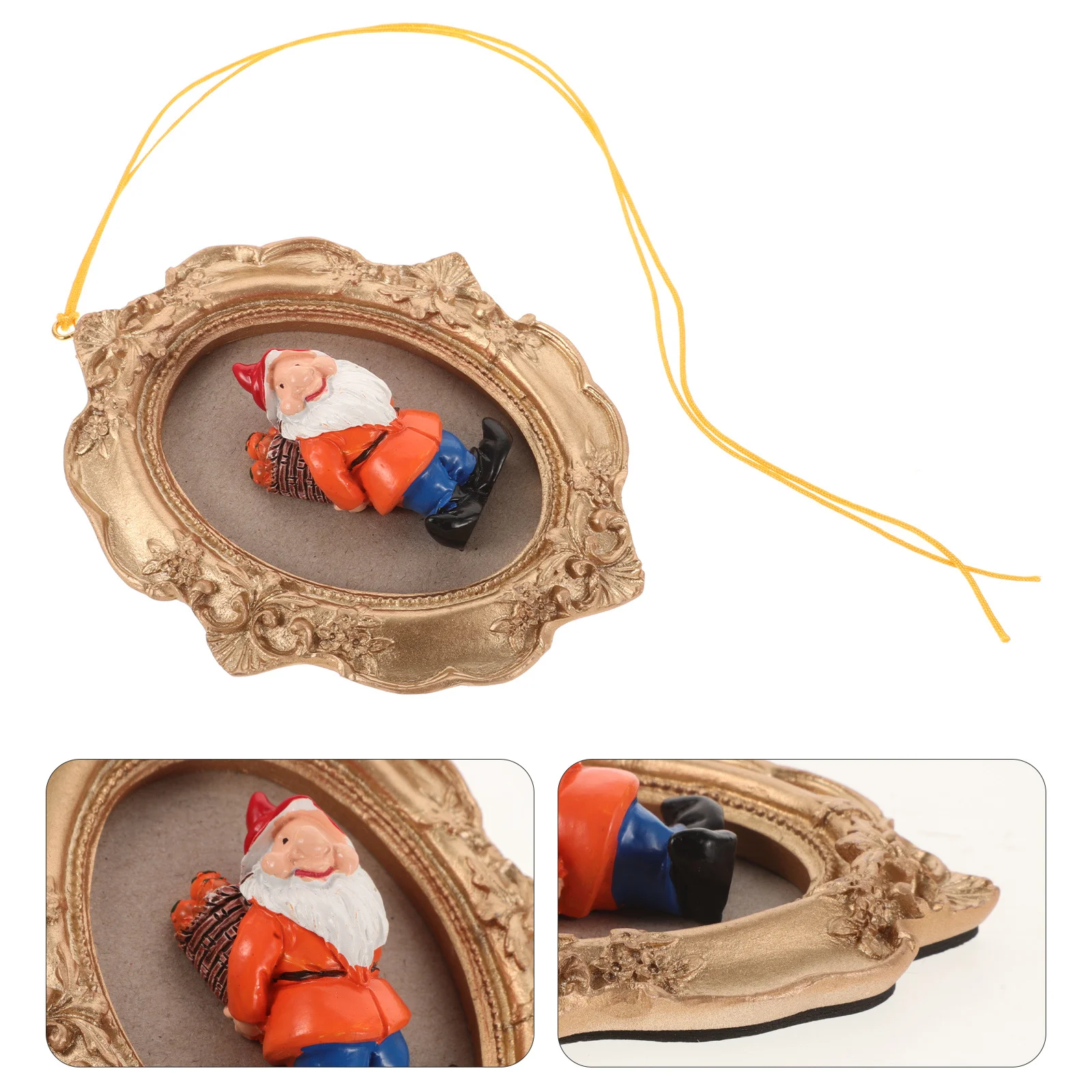 

Unique American Style Christmas Tree Ornament 3D Dwarf Design Resin Hanging Piece for Mini Trees Indoor Outdoor Xmas Party Decor