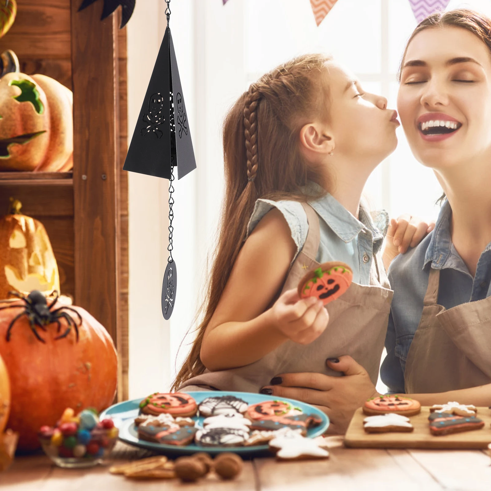 

Triangle Iron Crafts Halloween Decor Wind Chime Durable Baddie Room Garden Party nament Design Triangle Decorations