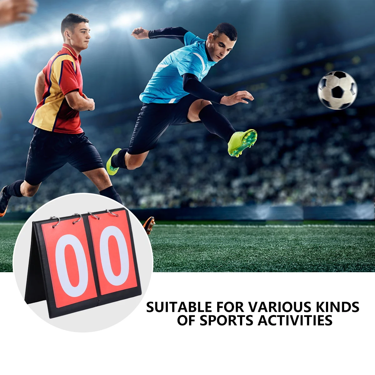 

Basketball Scoreboard Dual-sided Counter Display PVC Material Smooth Edges Bright Plates Record Scores Clear Intuitive Easy Read