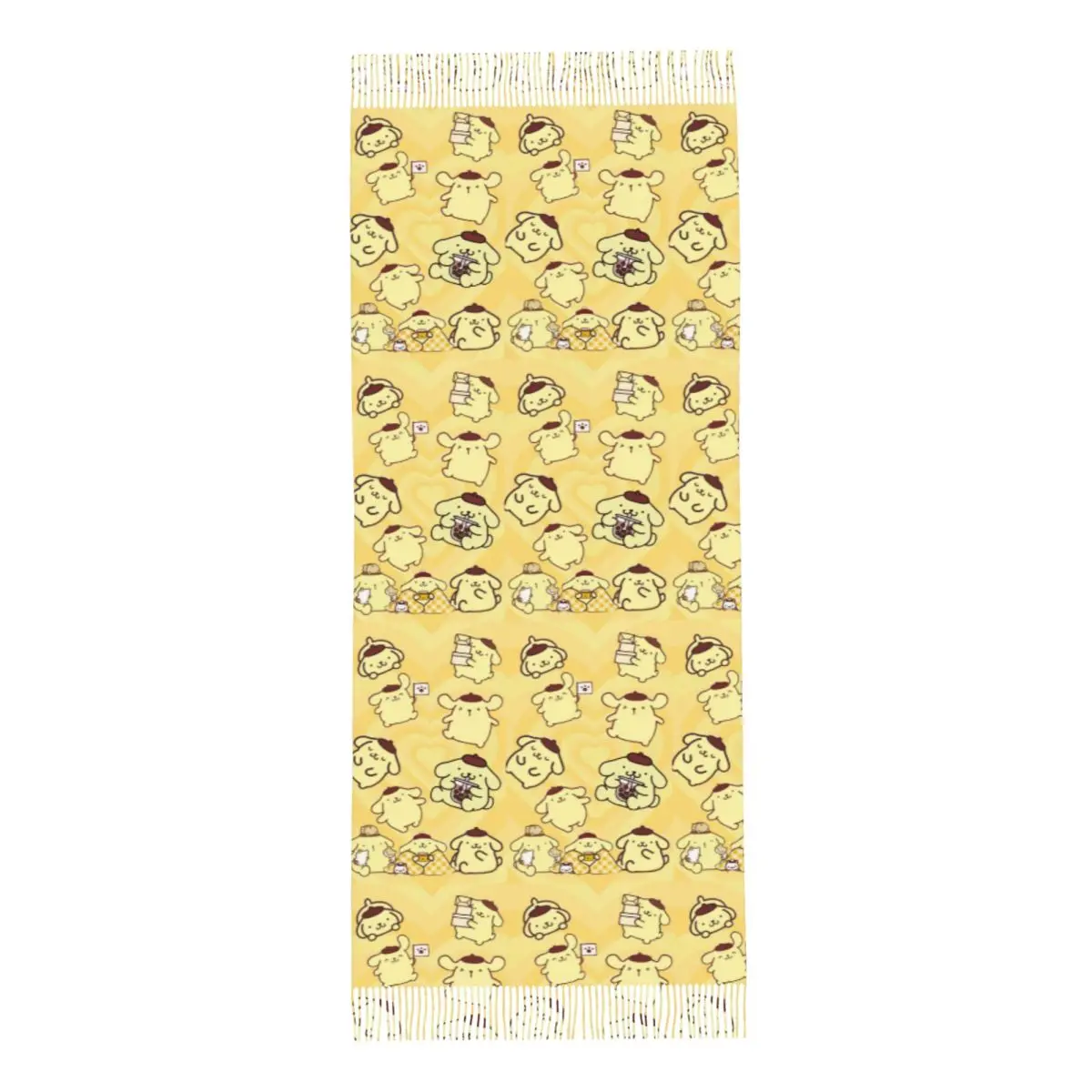 Custom Print Pompom Purin Cartoon Scarf Men Women Winter Warm Scarves Shawls Wraps