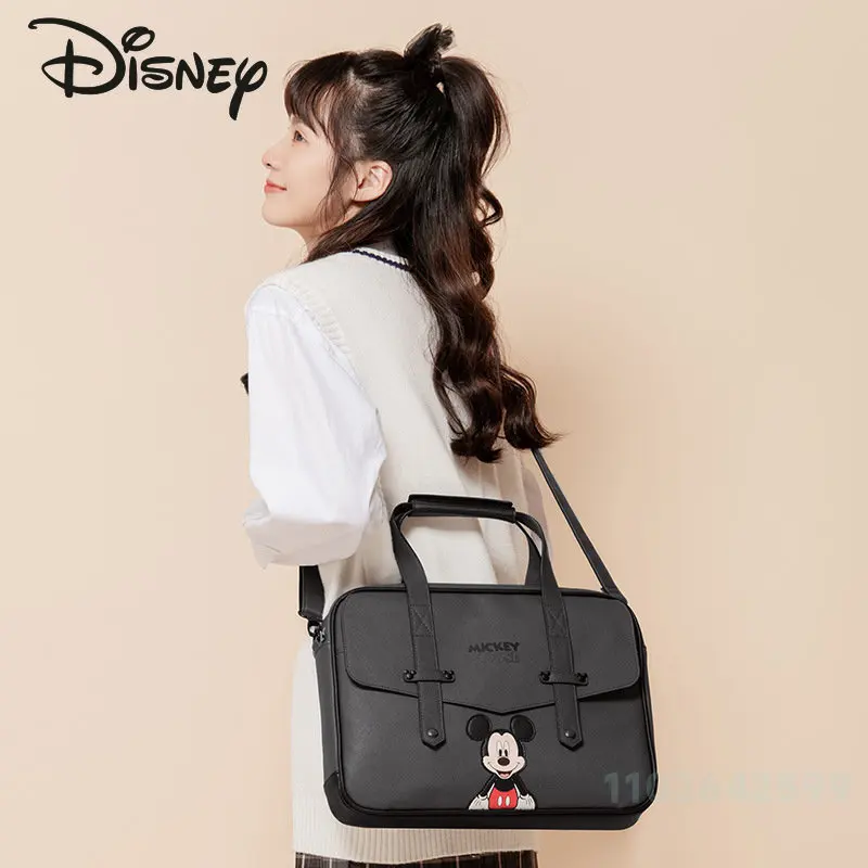 Imagem -06 - Disney Mickey Novidades Computer Bolsa Moda 14 Polegada Laptop Crossbody Bolsa Cartoon Solid Color Handheld Business Bag Alta Qualidade