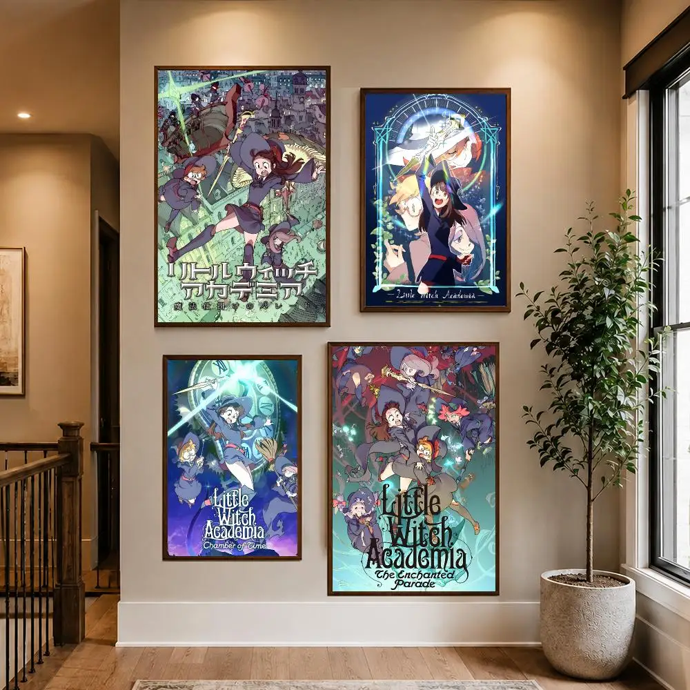 Fantasy Little Witch Academia Poster HD Waterproof PP Self-Adhesive Removable Wall Art Poster Bedroom Cafe Gym Home Decor Gift
