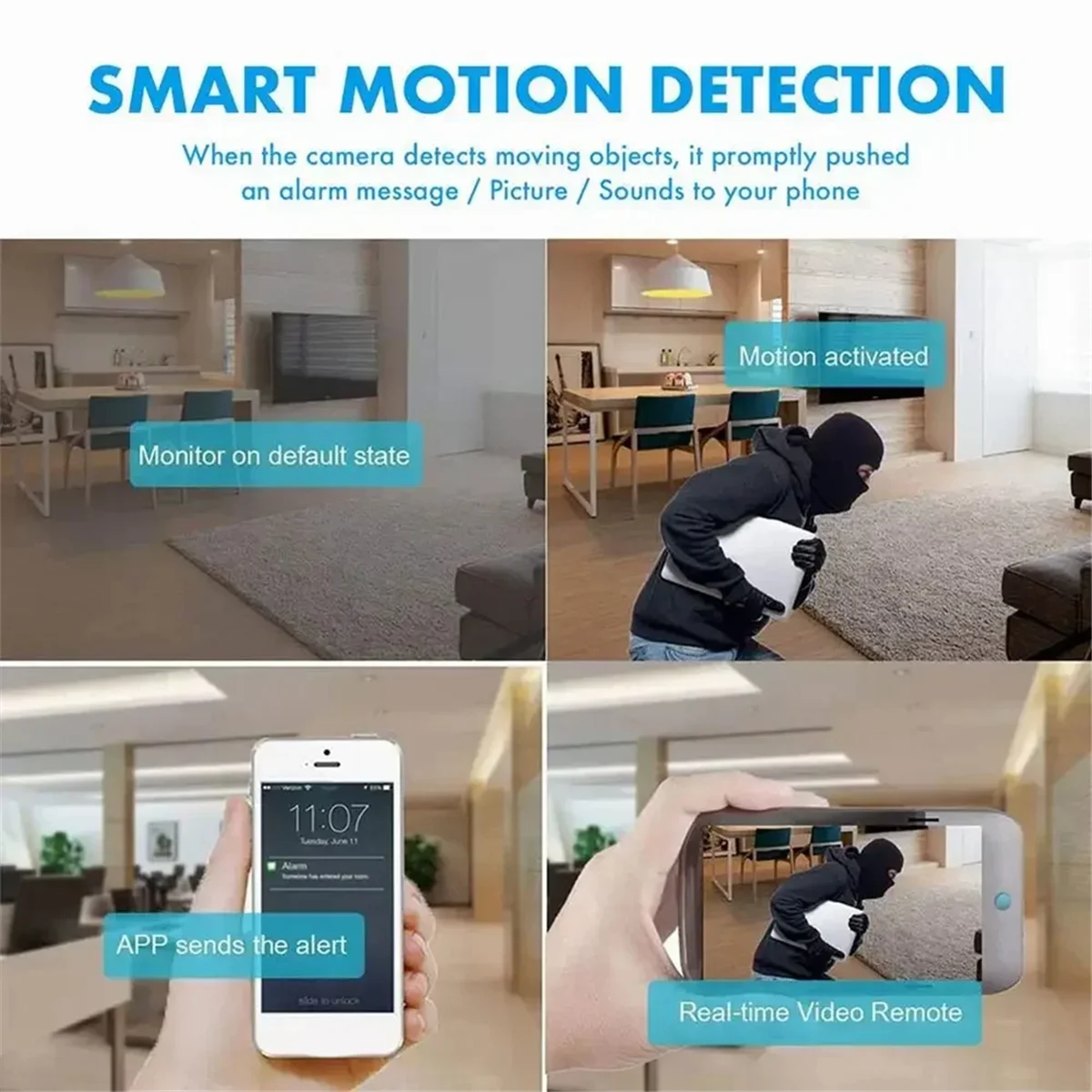 Mode 1080P HD Kleinste Mini Camera Wifi IP Webcam Remote Monitoring Kleine Camcorder Infrarood Nachtzicht Mini Cam