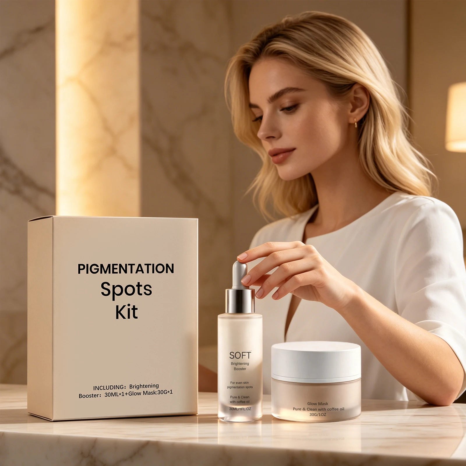 

Brightening Essence Mask Set Hydrate Skin Reduce Face Pigment Dark Spot Dullness Brighten Complexion Fit All Skin Skincare Kit