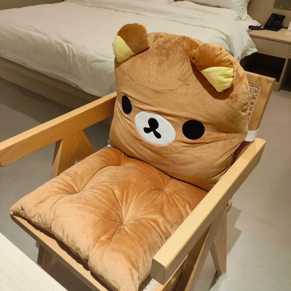 40cm Hot Rilakkuma Kawaii Anime Cartoon Cushion Cute Backrest Sofa Pillow For Dormitory Office Birthday Gift For Girls Plush Toy view 4