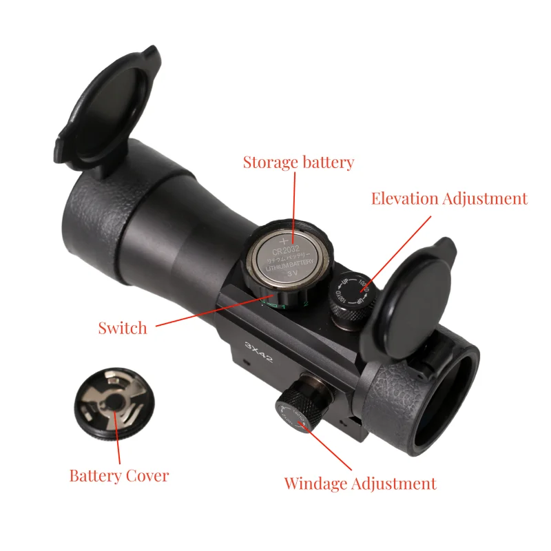 Telescope Spotting Scope for Rifle, instalação de trilha, telescópio para caça ao ar livre, ponto vermelho, 3x44, 2x40, 3x42, 11mm, 20mm