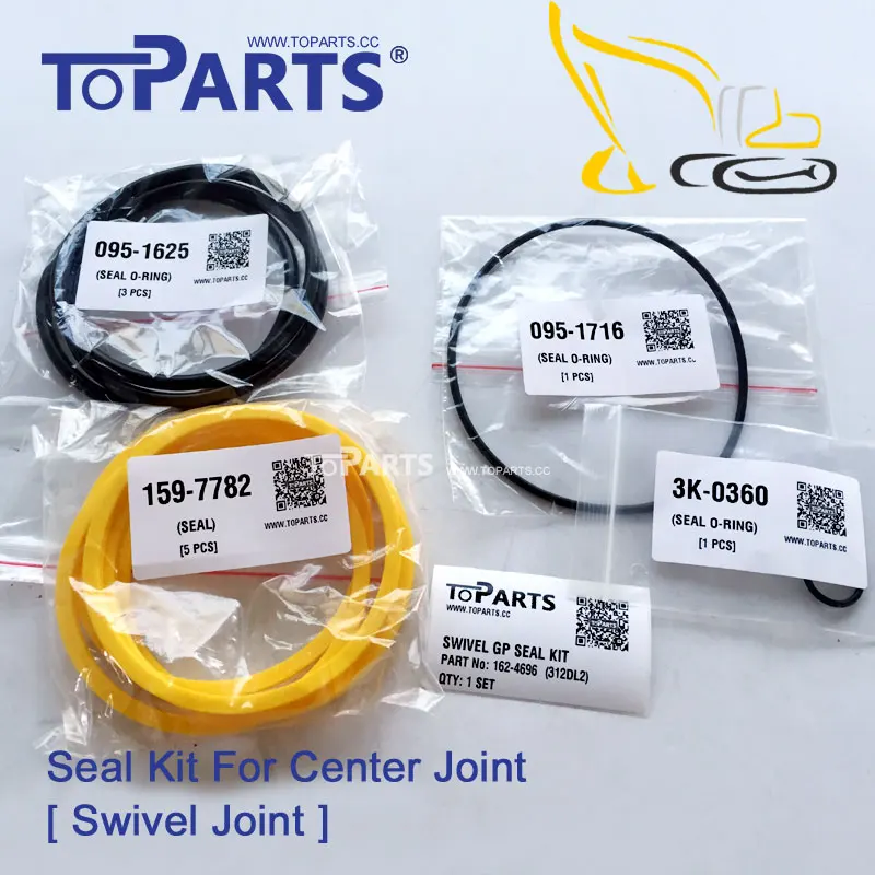 For 320 Center Joint Seal Kit Excavator Cat320 Swivel Hydraulic Repair Kits