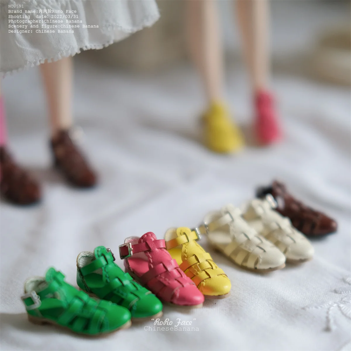 BJD Doll shoes suitable for Blythe size fashion colorful woven Flat Sandal doll accessories