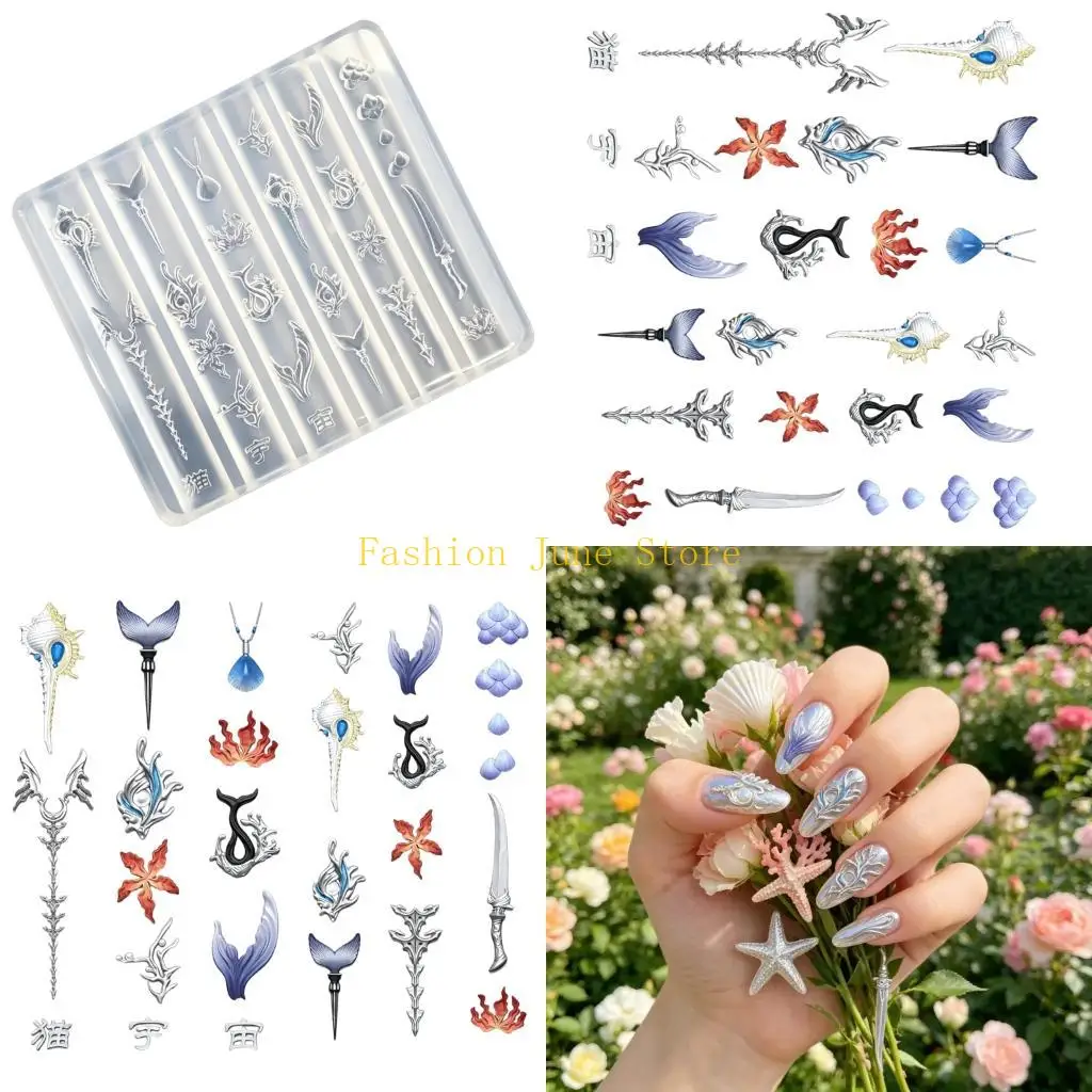 

N5KA Easy To Use Silicone Art Stencil DIY Decoration Mold For Beginners To Make Beautiful Underwater Decorations