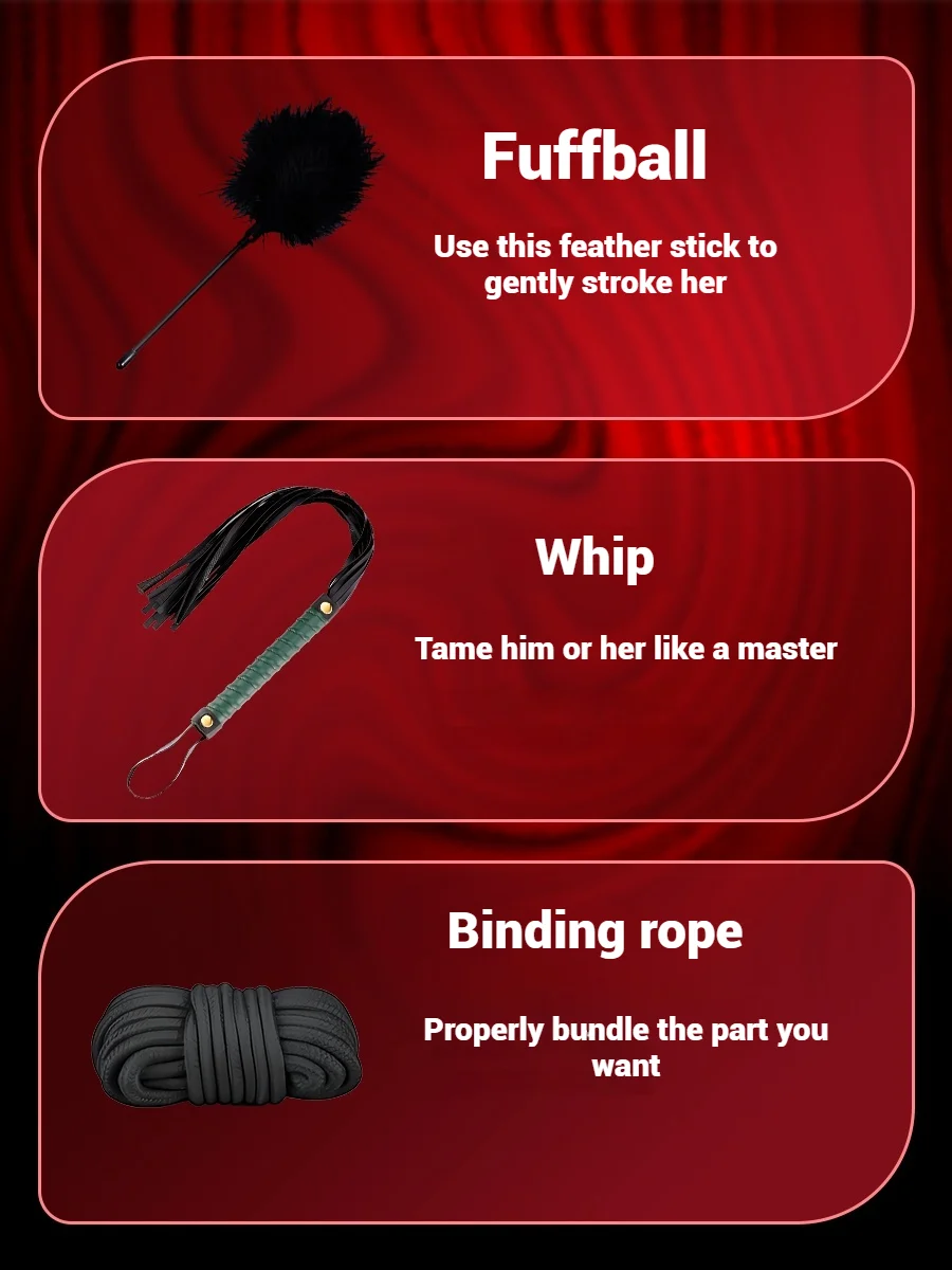 BDSM G Spot Dildo Vibrator Anal Plug Bondage Set Sex Toys For Women Whip Handcuffs For Sex Bdsm Exotic Adult Games view 4