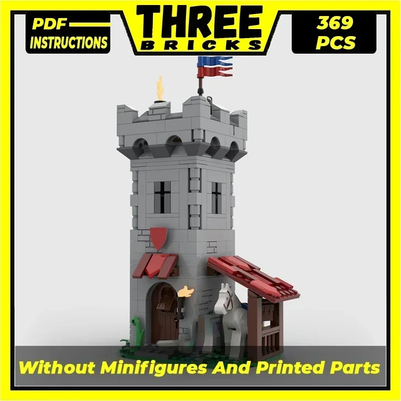 Moc Building Bricks Military Castle Model Modular Watchtower Fortress Technology Blocks Gifts Christmas Toys DIY Sets Assembly