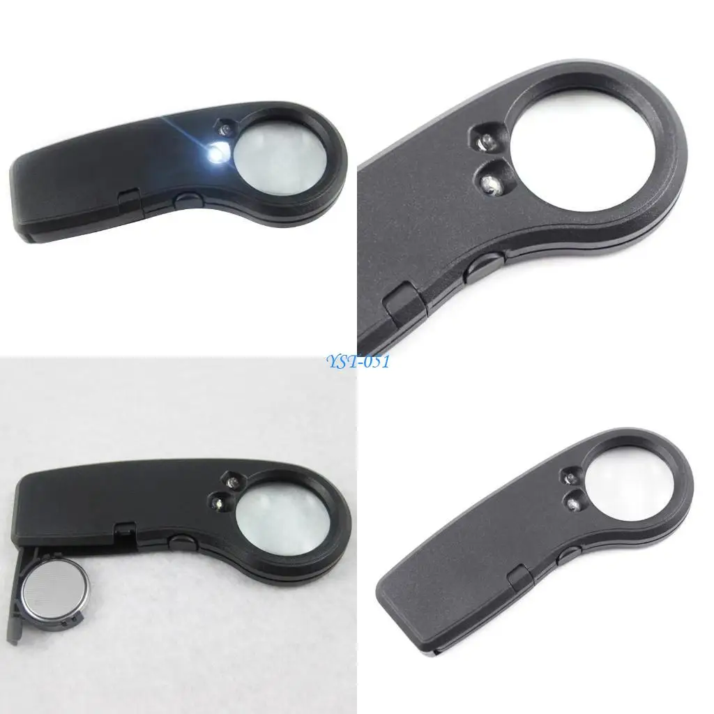 

E15A 10X Magnifying Glass with Light LED Lighted Reading Magnifier for Reading Work