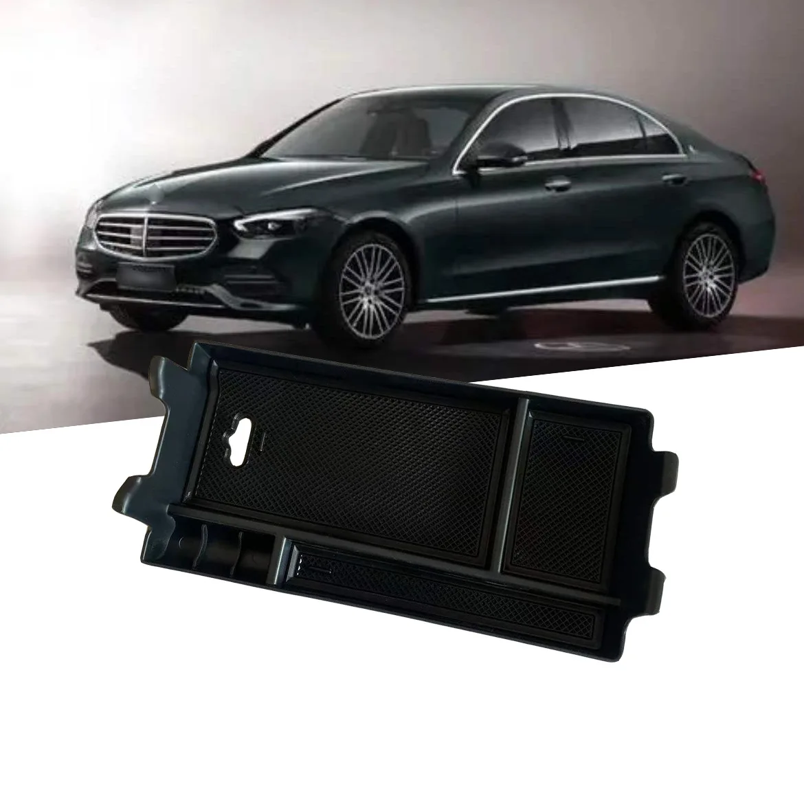 

For Mercedes Benz 2022 new E-Class armrest storage box E260l E300l central control storage box