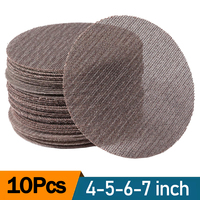 10Pcs 4/5/6/7inch Mesh Sanding Discs Hook&Loop Abrasive Dust Free Disc Anti-Blocking Sharp Grinding Sandpaper for Wood Furniture