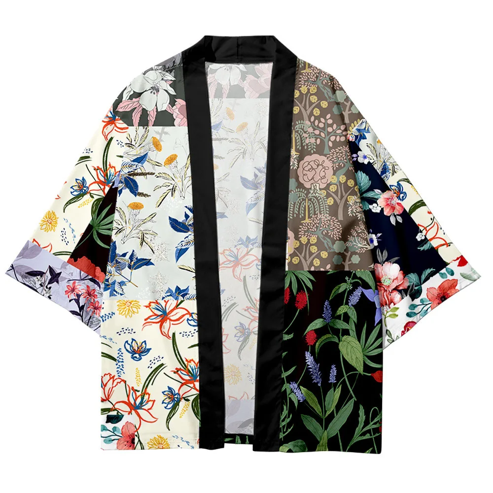 Japanese Kimono Streetwear Men Women Cardigan Harajuku Traditional Clothes Summer Beach Haori Japanese Yukata Kimono Mujer