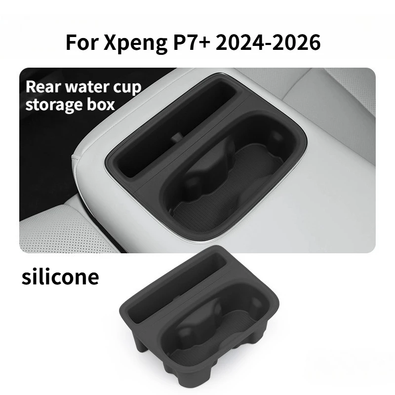 Auto-Mittelkonsole Aufbewahrungsbox für Xpeng P7+ 2024-2026 Getränkehalter Armaturenbrett-Organizer Autotür-Organizer Auto-Innenraum-Zubehör