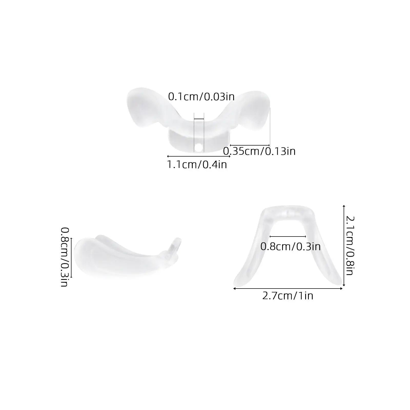 3Pcs Glasses Nose Pads Silicone Soft Comfortable Non-Slip Nose Support for Eyeglass Replacement Set Eye Glasses Nonslip Pads