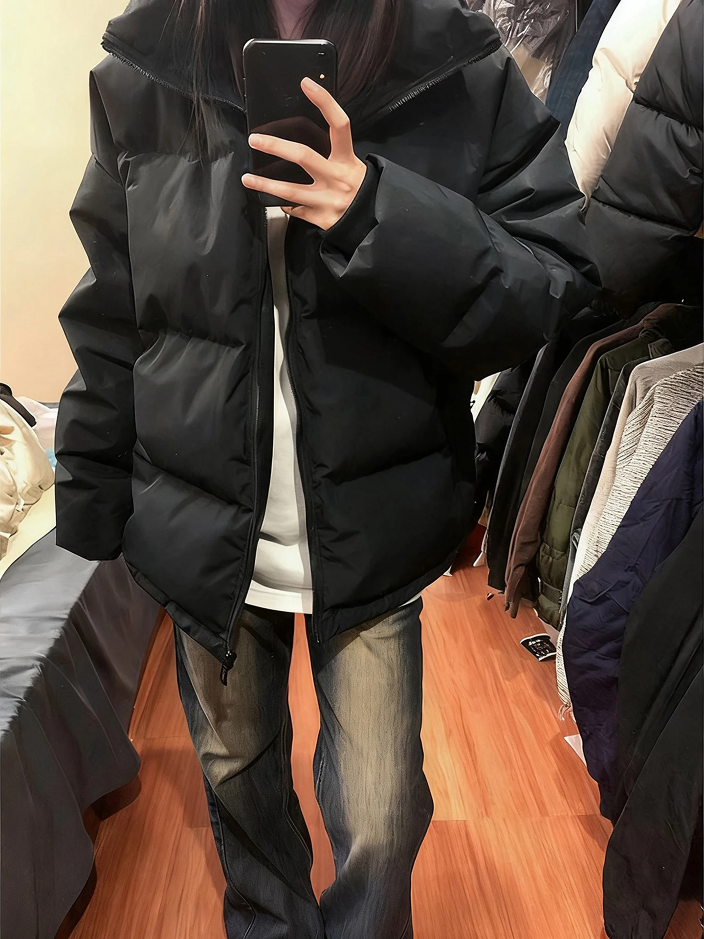 

Bla Lightweight Padded Jaet Men's Sle Korean Autumn Winter Cotton Vest ort American Outerwear Stand Collar down Coat