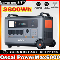 Oscal Powermax6000 6000W Eu-Plug Power Station 3600Wh to 57600Wh Lifepo4 Battery 14 Outlets 120V/240V Dual Voltage Output